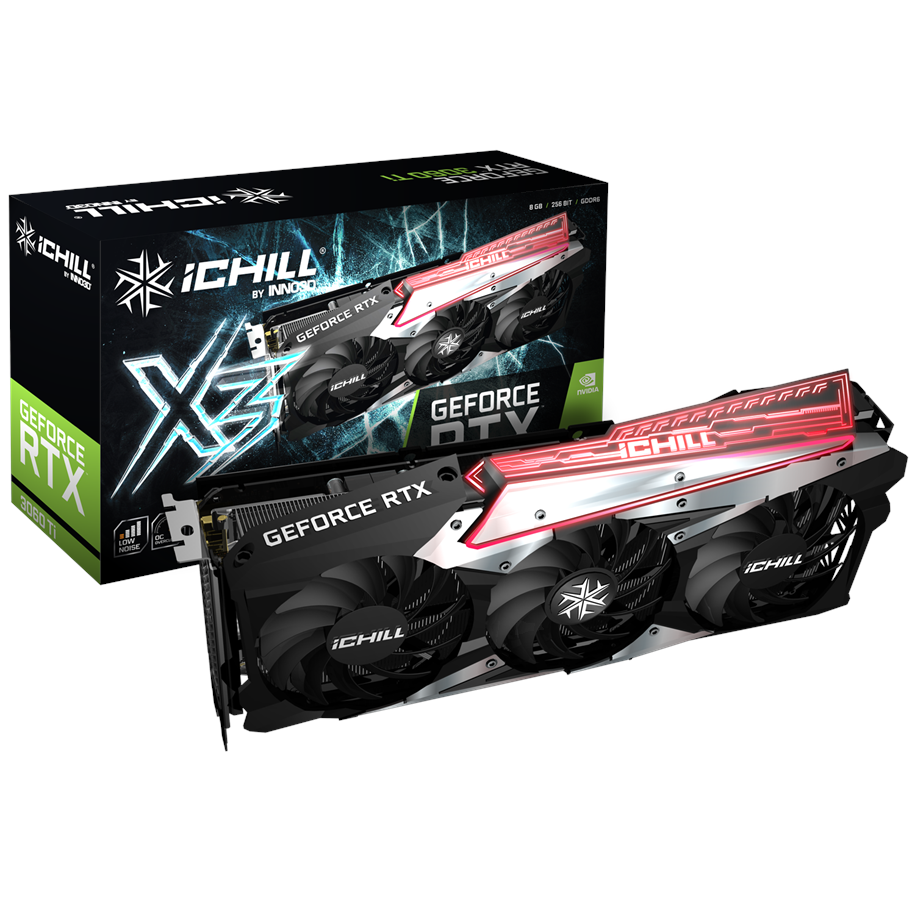 Grafikkort - Inno3D GeForce RTX 3060 Ti iCHILL X3 - 8GB GDDR6 RAM - Grafikkort - C306T3-08D6X-1671VA39