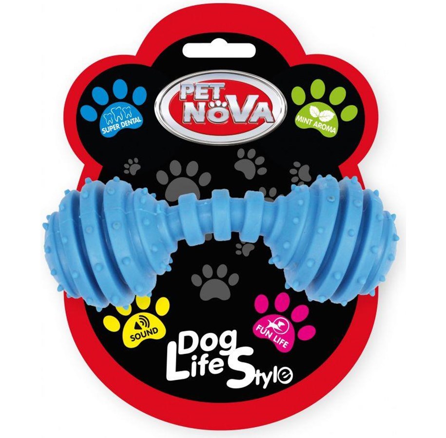 Hund - PET NOVA TPR Dumbbell Blue 12cm - VAT009593
