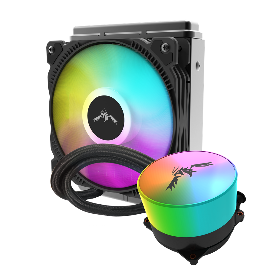 Prosessor-kjøler - DUTZO Kōri Lite RGB 120 - CPU Vannkjøling - Max 30 dBA - KORI-LITE-RGB-120