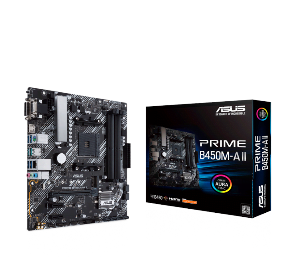 Hovedkort - ASUS PRIME B450M-A II Hovedkort - AMD B450 - AMD AM4 socket - DDR4 RAM - Micro-ATX - 90MB15Z0-M0EAY0