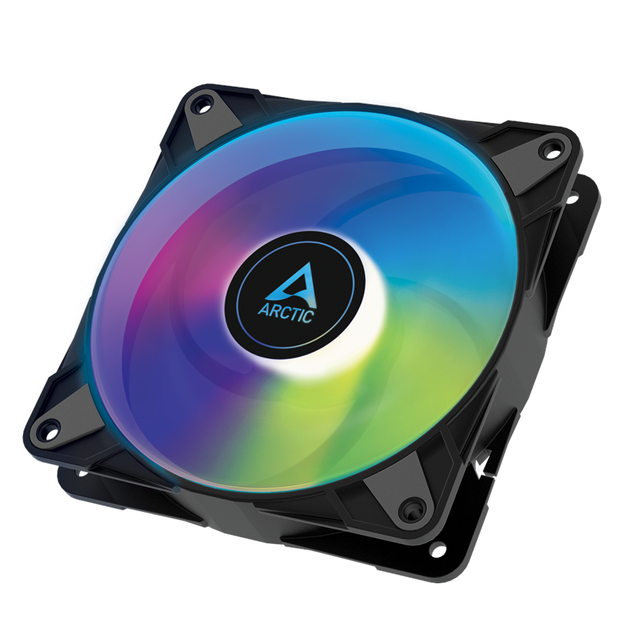 Kabinettvifte - Arctic P12 PWM PST A-RGB - Kabinettvifte - 120mm - Svart med RGB LED-lys - 24 dBA - ACFAN00231A