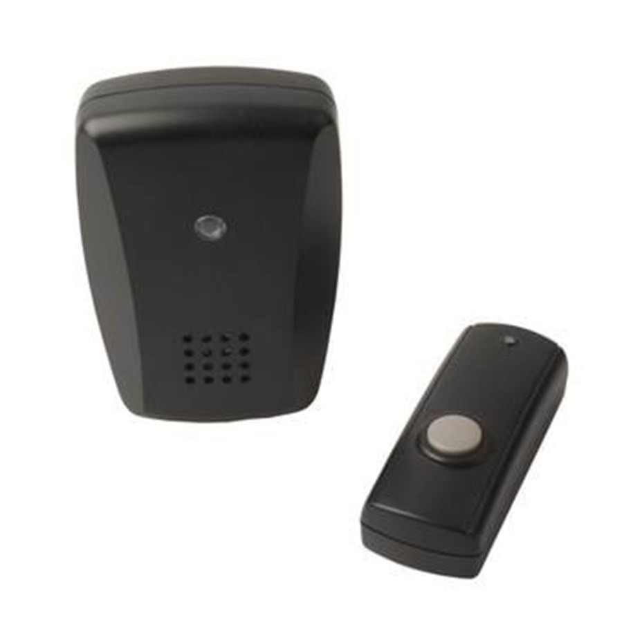 Elektriske apparater - Elworks Doorbell kit wireless 1 push button athen black - 26-575-2