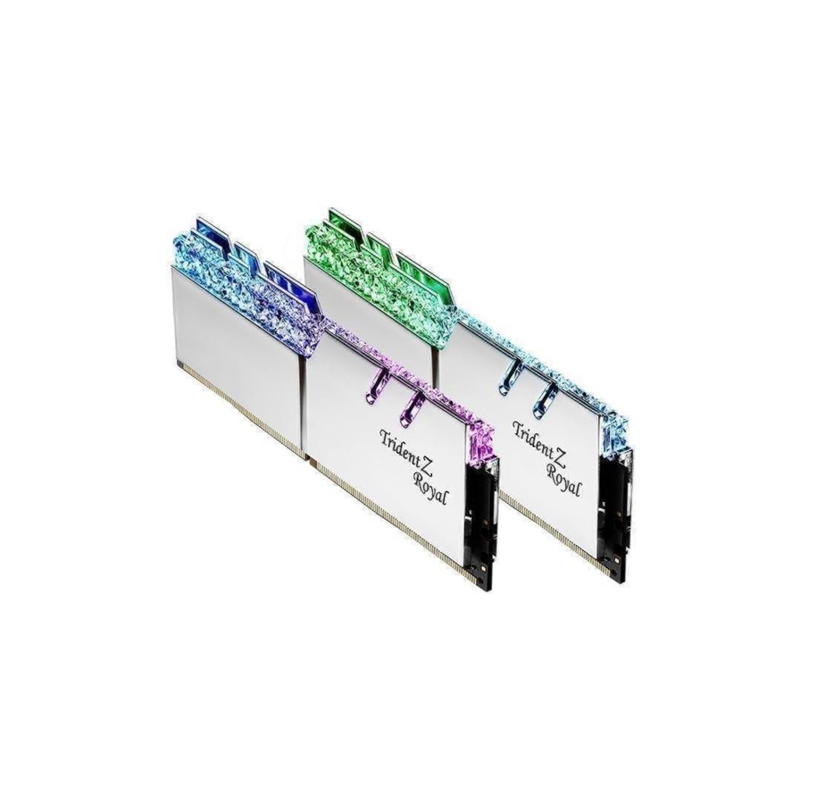 RAM - G.Skill Trident Z Royal DDR4-4000 - 32GB - CL16 - Dual Channel (2 pcs) - Intel XMP - Sølv med RGB - F4-4000C16D-32GTRSA