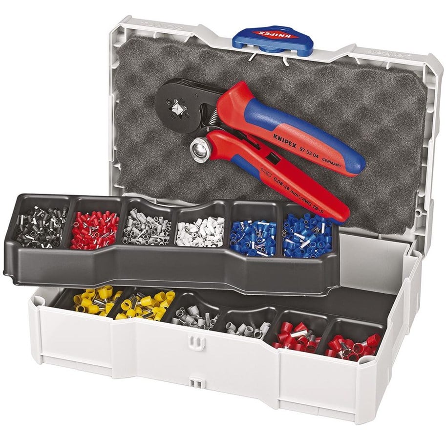 Verktøy - KNIPEX Press-sortimenter, for endehylser med plastkrage - 97 90 09