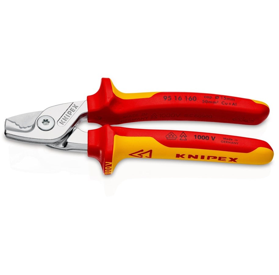 Verktøy - KNIPEX StepCut, Kabelsaks med trinnvis kutting - 95 16 160 SB