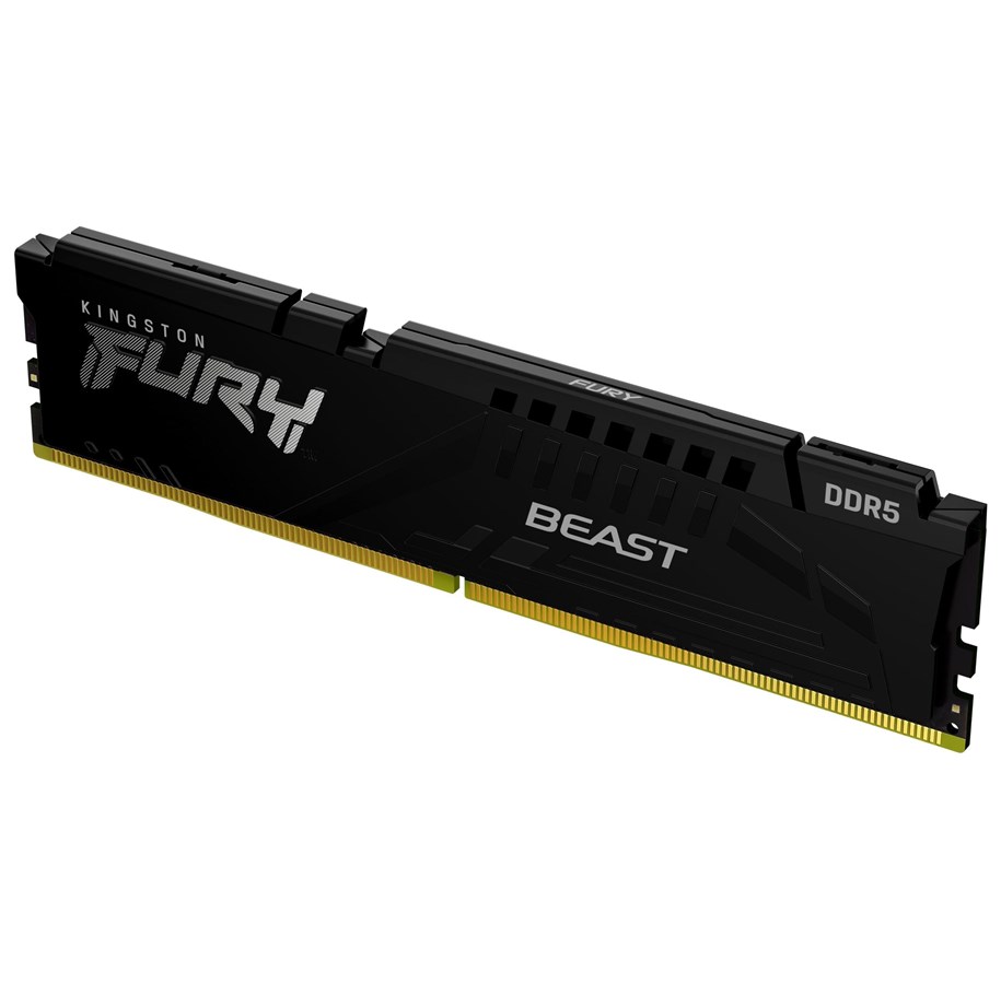 RAM - Kingston FURY Beast DDR5-4800 - 16GB - CL38 - Single Channel (1 pcs) - Intel XMP - Svart - KF548C38BB-16