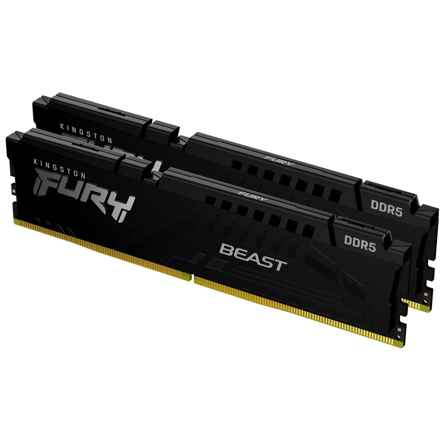 RAM - Kingston FURY Beast DDR5-4800 - 32GB - CL38 - Dual Channel (2 pcs) - Intel XMP - Svart - KF548C38BBK2-32