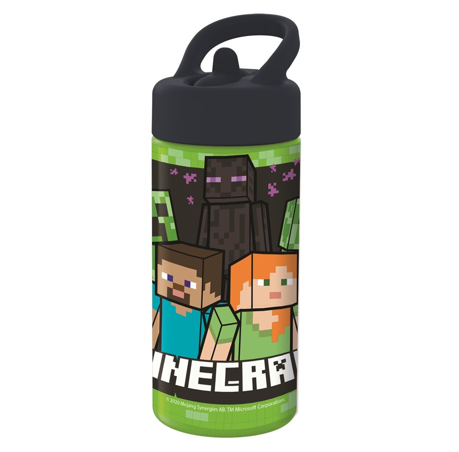 Skoleutstyr - Minecraft Sipper Water Bottle 410 ml - 088808718-40401