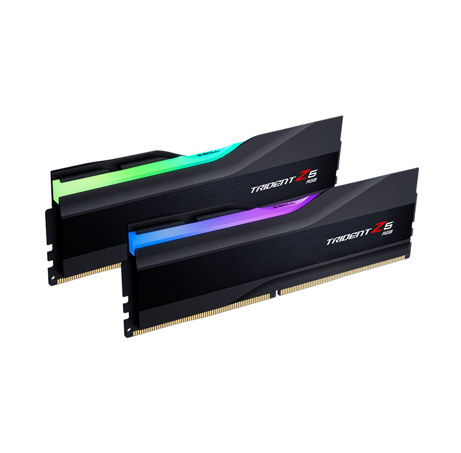 RAM - G.Skill Trident Z5 RGB DDR5-5600 - 32GB - CL36 - Dual Channel (2 pcs) - Intel XMP - Svart med RGB - F5-5600U3636C16GX2-TZ5RK