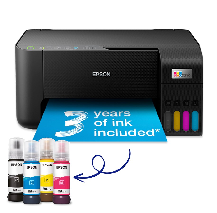 Skriver - Epson EcoTank ET-2814 All in One Multifunksjon - Farge - Blekk - C11CJ67416