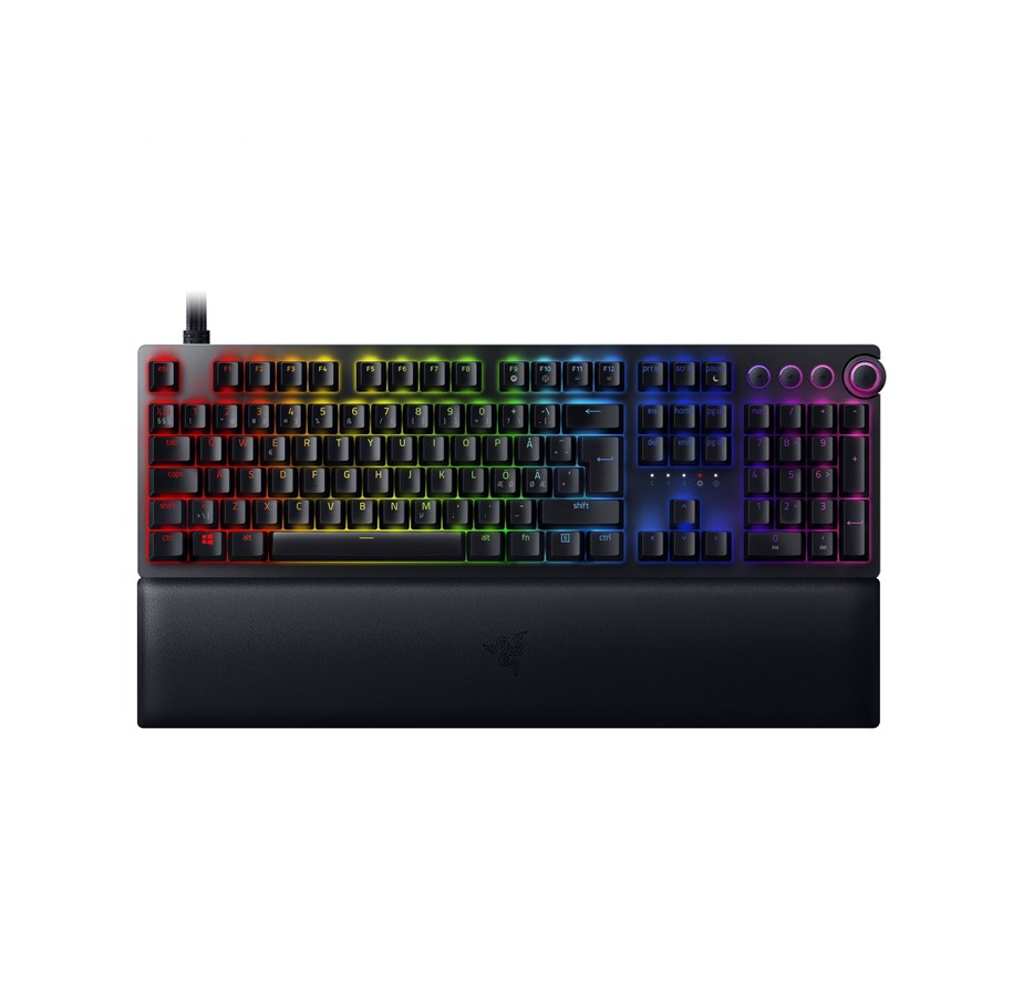 Tastatur - Razer Huntsman V2 Optical Purple - ND - Gamingtastatur - Nordisk - Svart - RZ03-03931200-R3N1