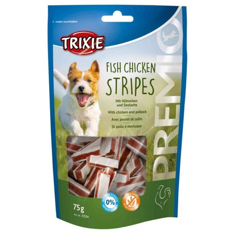 Hund - Trixie PREMIO Fish Chicken Stripes 75g - TX31534