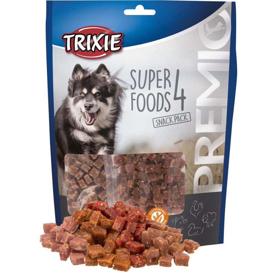 Hund - Trixie PREMIO 4 Superfoods Chicken Duck Beef Lamb 400g (4x100g) - TX31854
