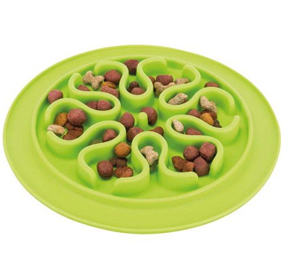 Hund - Trixie Slow Feeding Food Mat Rubber Assorted Colors 24cm - TX25035