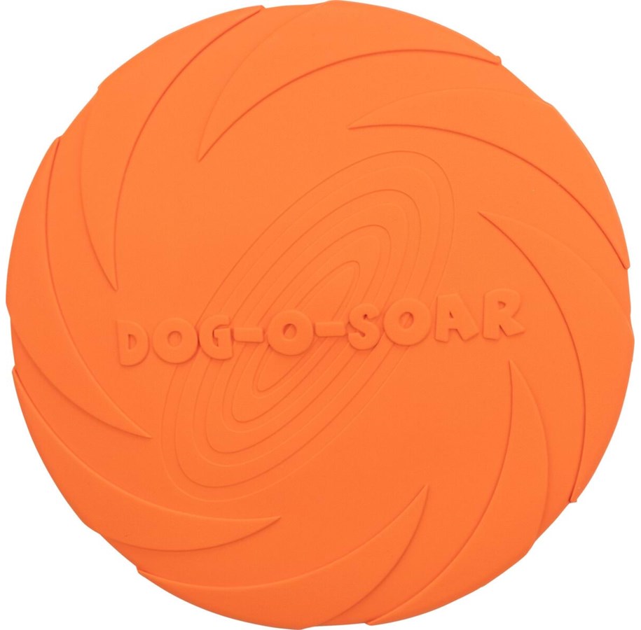 Hund - Trixie Dog Disc Frisbee Natural Rubber Orange 22cm - TX33502