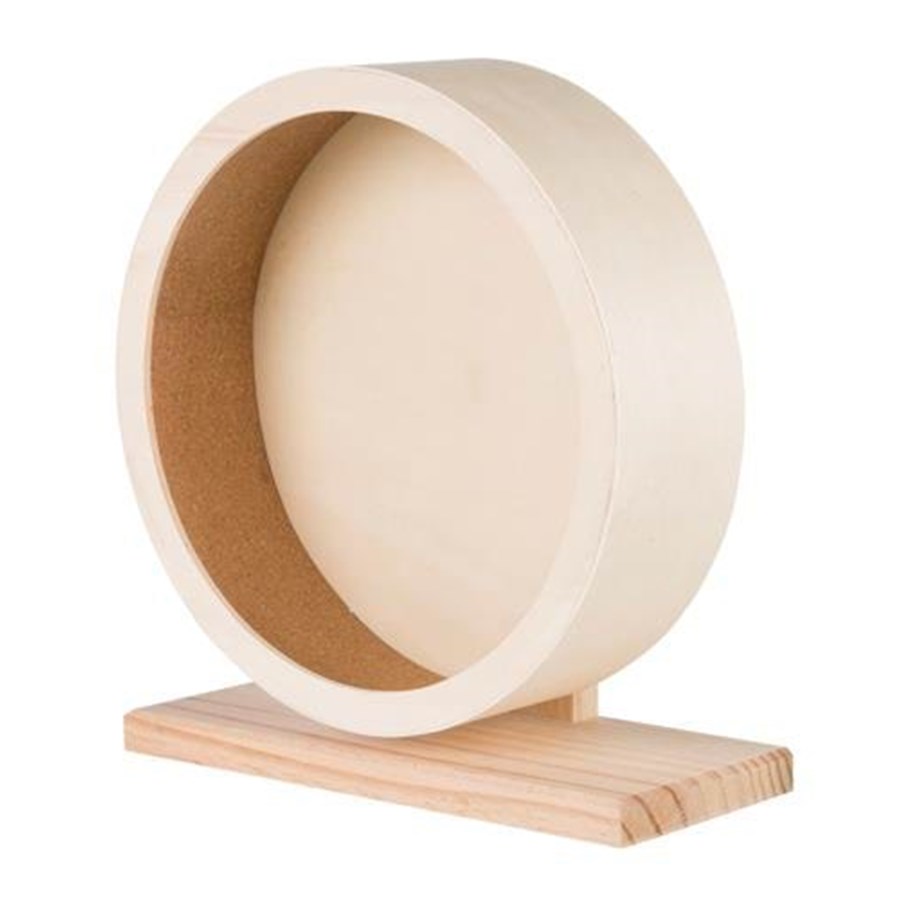 Smådyr - Trixie Wooden Exercise Wheel Small Animals 28cm - TX60923