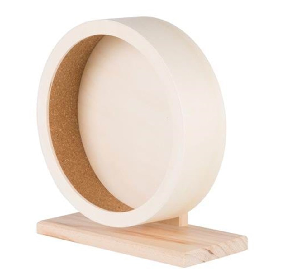 Smådyr - Trixie Wooden Exercise Wheel Small Animals 21cm - TX60922
