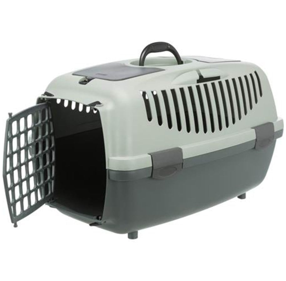 Hund - Trixie Be Eco Capri 3 transport box S: 40 × 38 × 61 cm anthracite/grey-green - TX39807