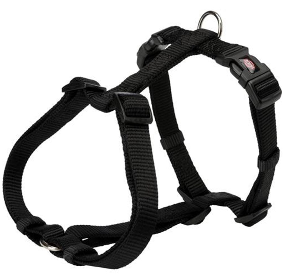 Hund - Trixie Premium H-harness L–XL: 75–120 cm/25 mm black - TX203501
