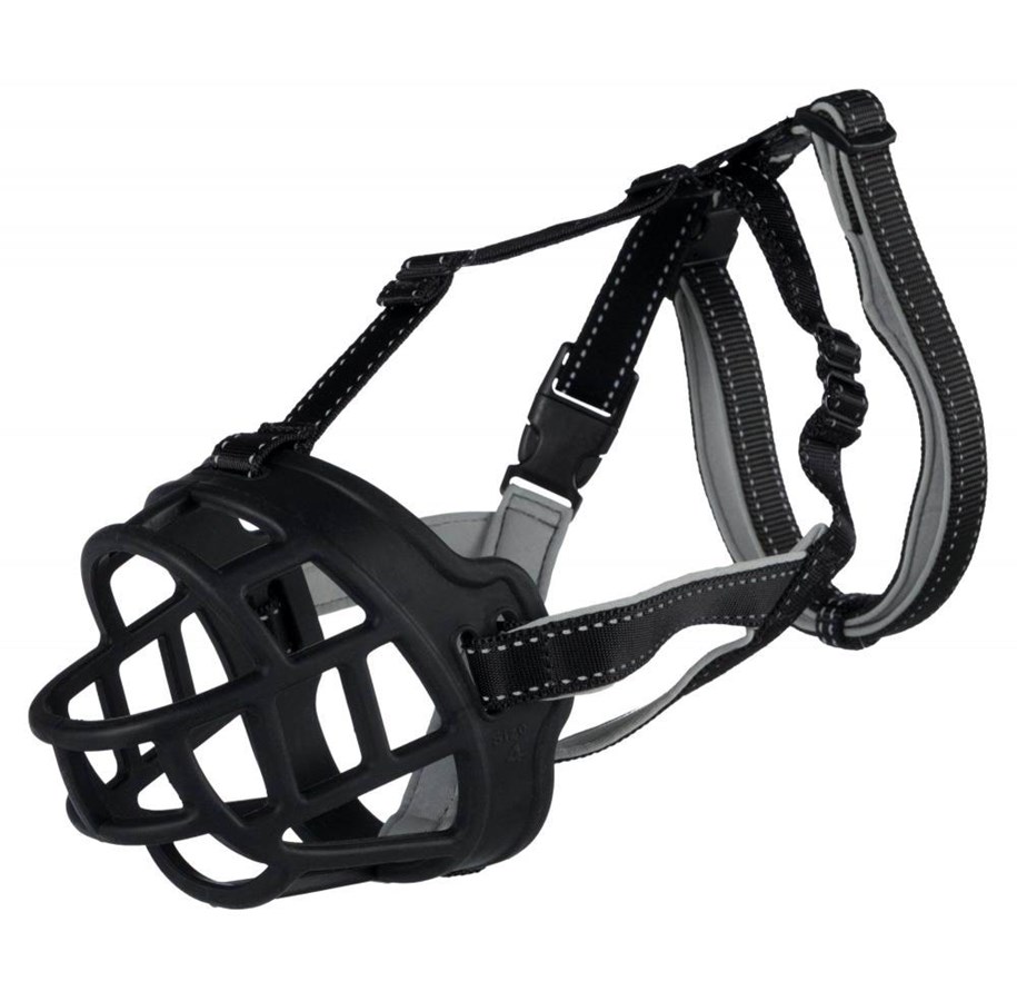 Hund - Trixie Muzzle Flex muzzle rubber M black - TX17612