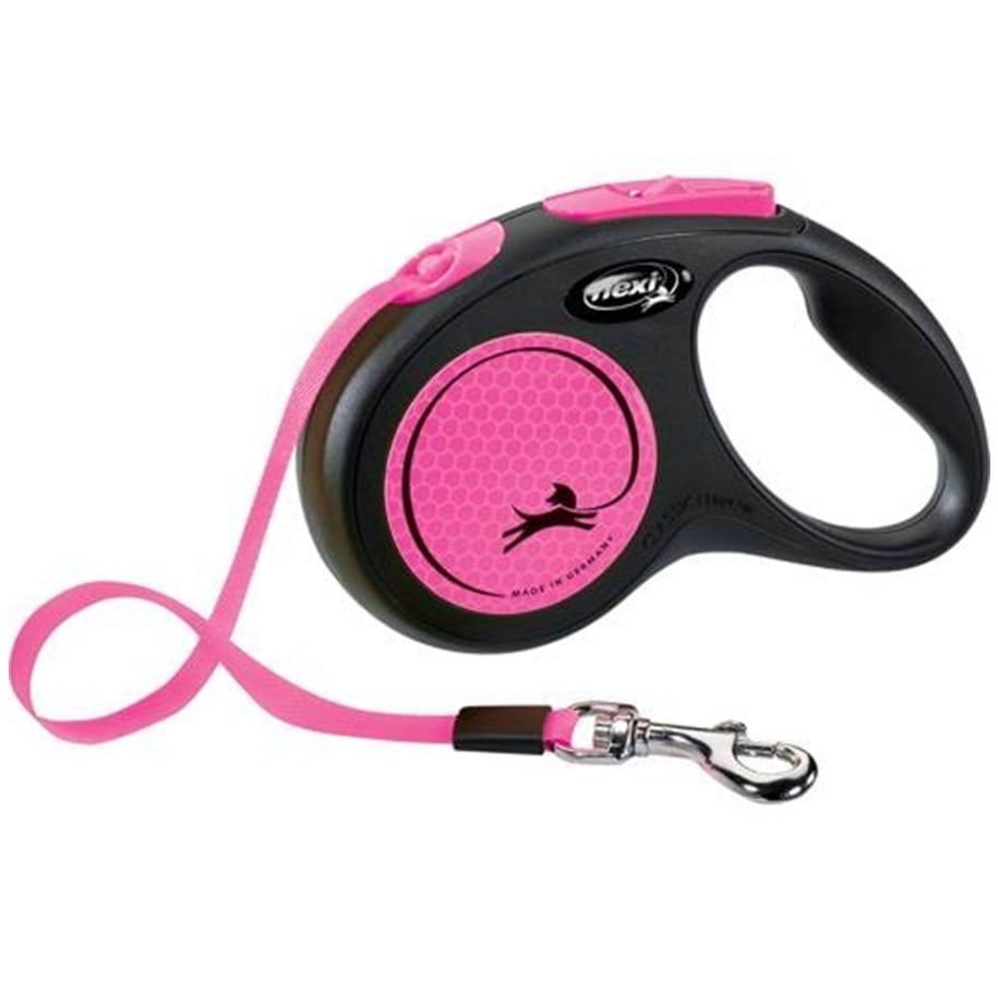 Hund - Flexi New Neon S Tape 5 m (black/neon pink) - H7831P