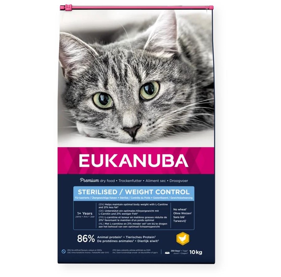 Katt - Eukanuba Cat Sterilised/Weight Control Adult 10kg - EK061000