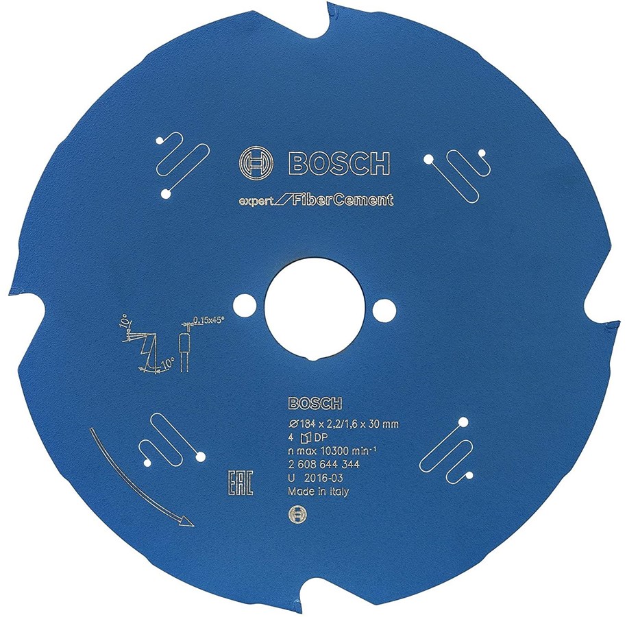 Sirkelsag - Bosch Circular Saw Blade 184 x 30 x 2.2 mm Exp Fibre Cement - 2608644344