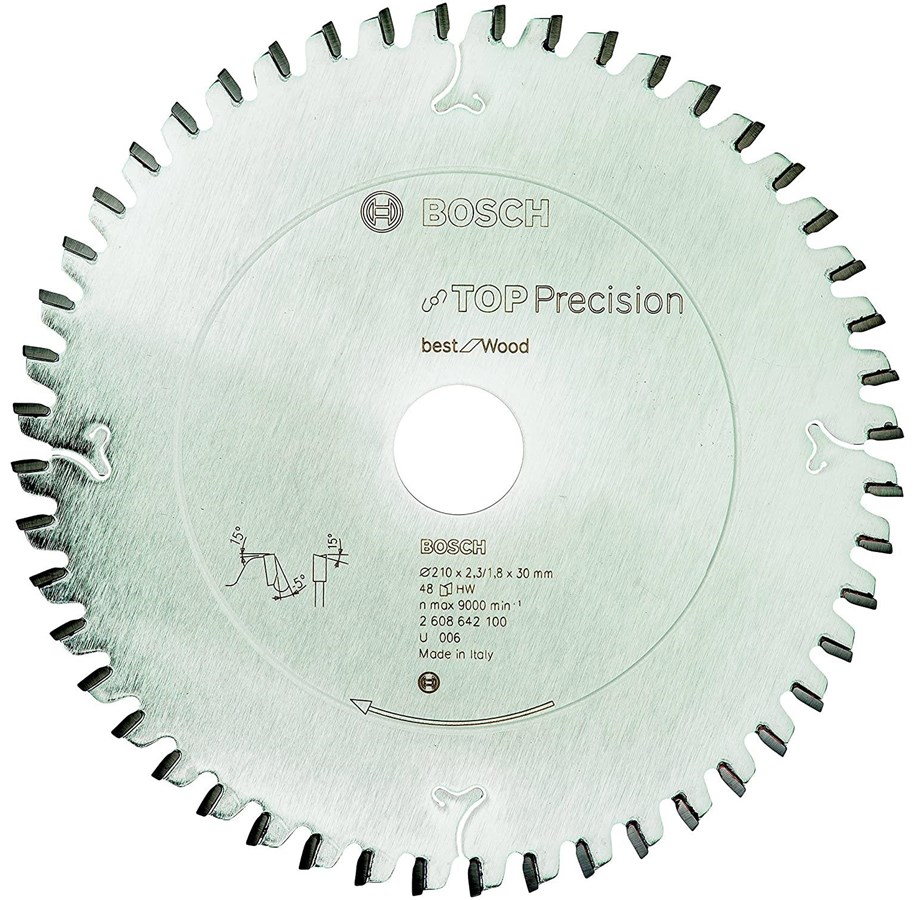 Sirkelsag - Bosch Circular Saw Blade Top Precision 210 x 2.3 x 30 mm - 2608642100