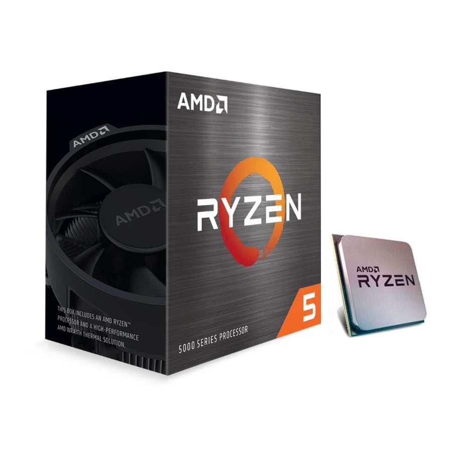 CPU AMD Ryzen 5 5500 CPU AMD Ryzen 5 5500 Wraith Stealth Prosessor/CPU - 6 kjerner - 3.6