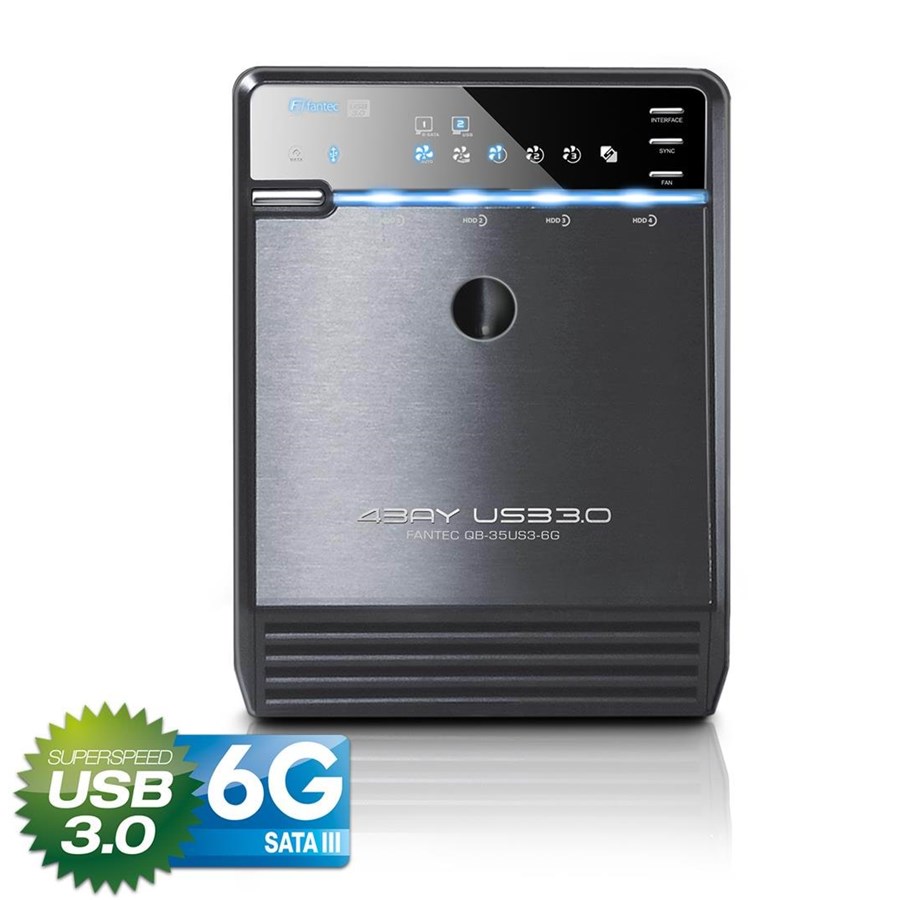 Harddisk-array - FANTEC QB-35US3-6G 4-Bay 3.5" Hard Drive eSATA & USB 3.2 Gen 1 Case - 1695