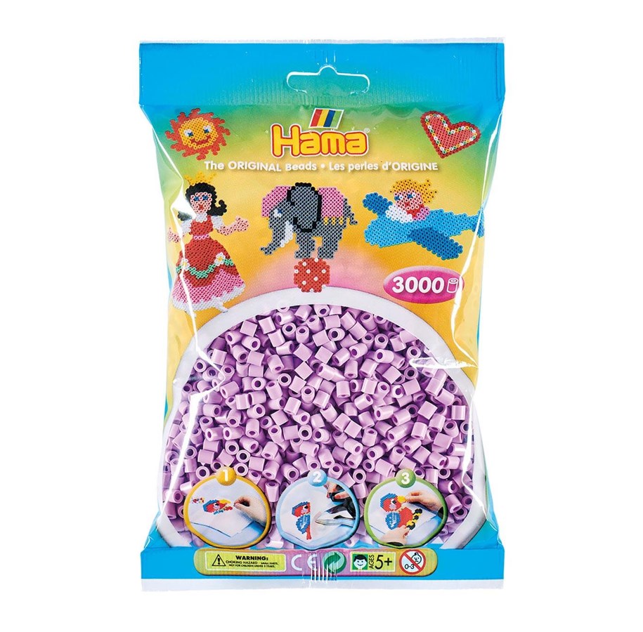 Kreative leker - Hama Beads - Pastel Purple 3000 pcs - 201-96