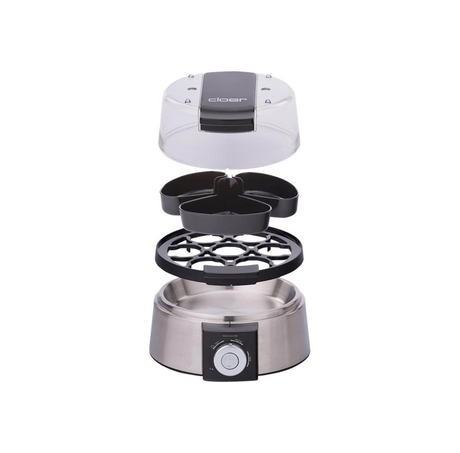Eggkoker - Cloer Eggkoker 6070 - egg boiler - stainless steel/black - 6070