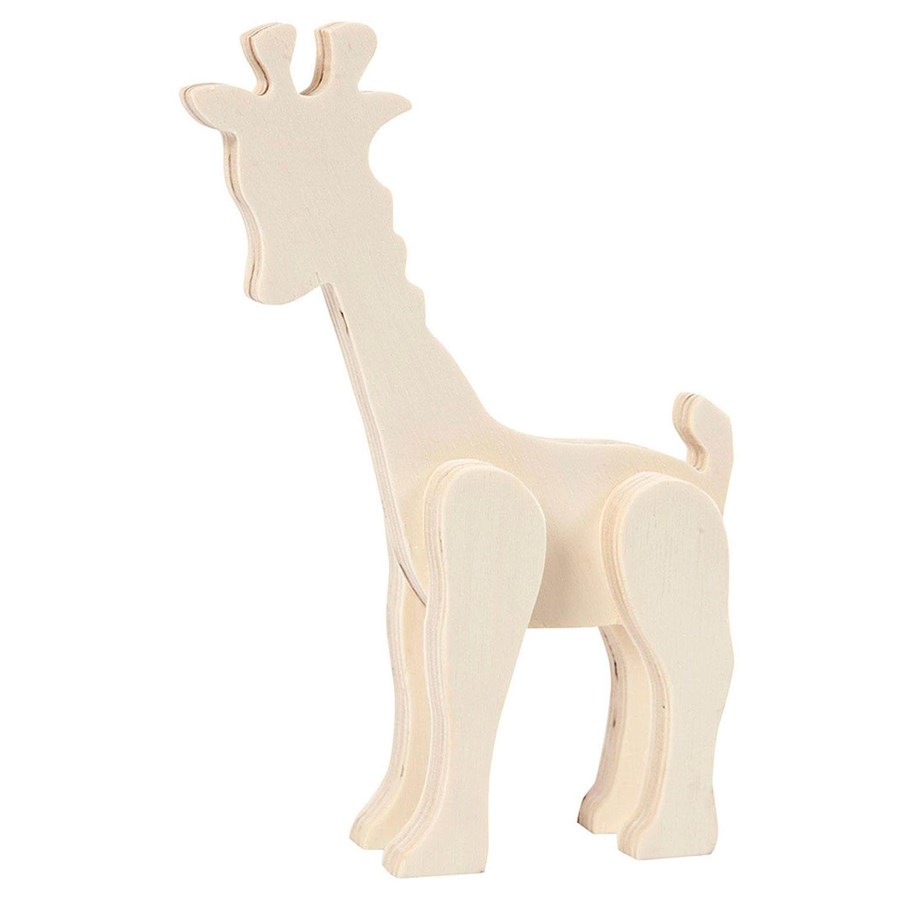 Arts & Crafts - Tilbehør - Creativ Company Wooden Figure Animal - Giraffe - 57915
