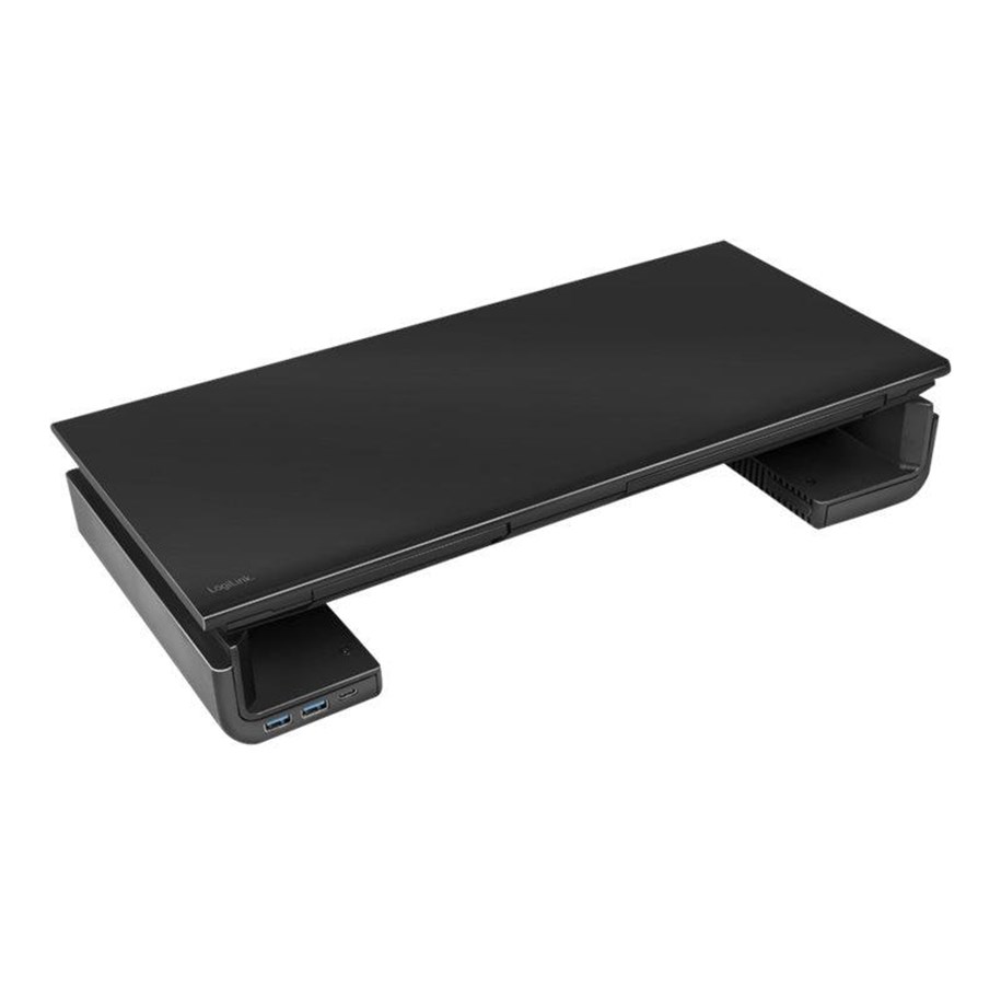 Veggmontering, AV-braketter & AV-møbler - LogiLink Ergonomic tabletop monitor riser 420–520 mm long 2x USB 3.0 1x USB-C - Max 25 kg - recommended for - BP0141