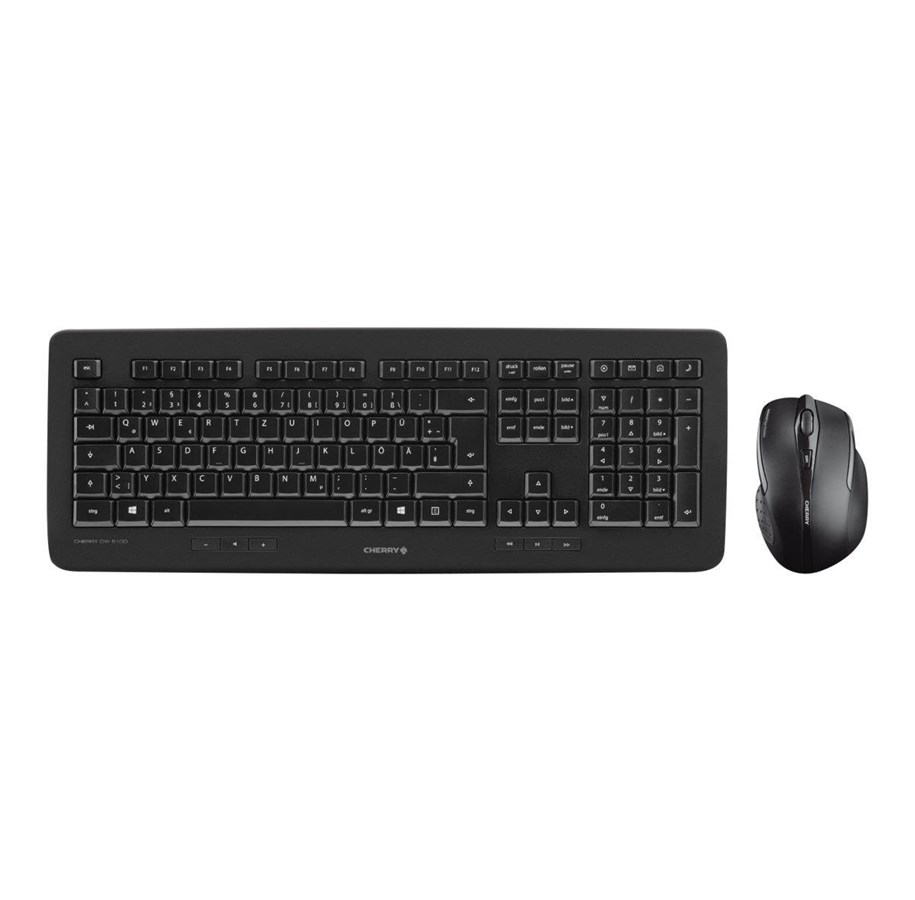 Tastatur - Cherry DW 5100 - Tastatur & Mussett - Engelsk (Storbritannia) - Svart - JD-0510GB-2