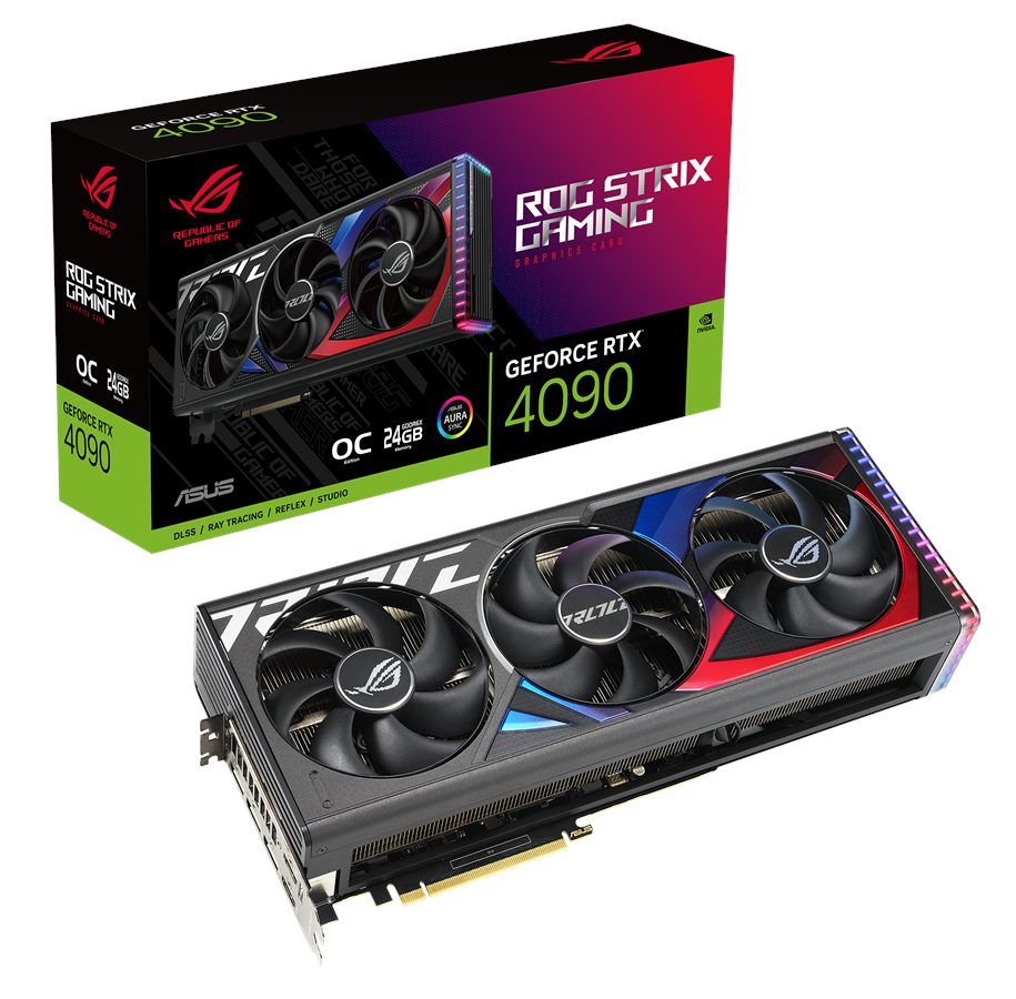 Grafikkort - ASUS GeForce RTX 4090 ROG STRIX OC - 24GB GDDR6X RAM - Grafikkort - 90YV0ID0-M0NA00