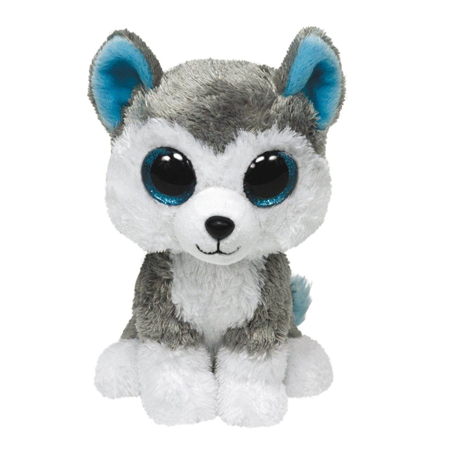 Dukker, Bamser & Utstyr - Ty Beanie Boos - Slush Grey & White Husky 15cm - 0584094