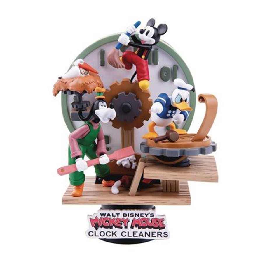Reklameartikler - Beast Kingdom - Disney Mickey Mouse D-Stage PVC Diorama Clock Cleaners - Figur - 4710586068221