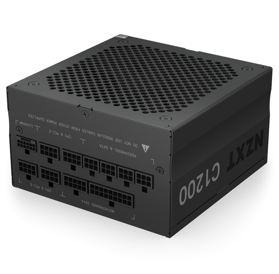 Strømforsyning (PSU) - NZXT C-Series Gold C1200 Strømforsyning (PSU) - 1200 Watt - 135 mm - ATX 3.0 - 80 Plus Gold sertifisert - PA-2G1BB-EU