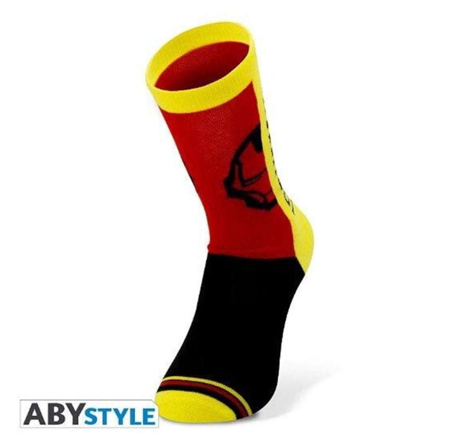 Reklameartikler - ABYstyle - Marvel Iron Man Socks (Yellow/Red) - Sokker - 3665361034407