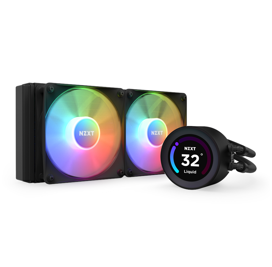 Prosessor-kjøler - NZXT Kraken Elite 240 Black RGB - CPU Vannkjøling - Max 31 dBA - RL-KR24E-B1