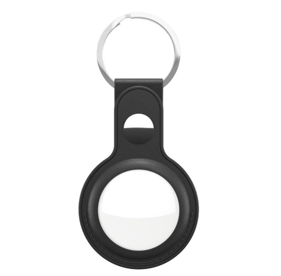 Mobil - Andre tilbehør - KeyBudz Leather Keyring for AirTag - AT_S1_BLK