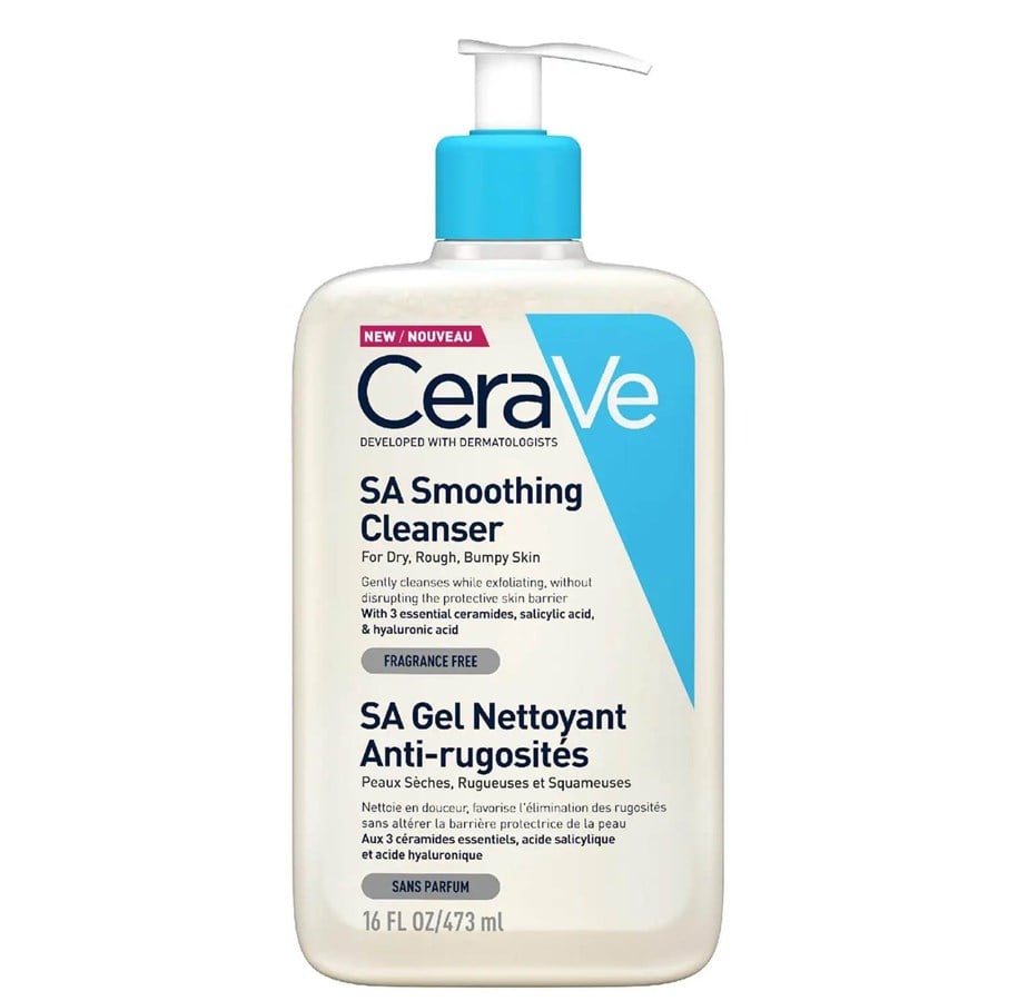 Ansiktspleie - CeraVe SA Smoothing Cleanser 473ml - Dry Rough Bumpy Skin - 3337875795456