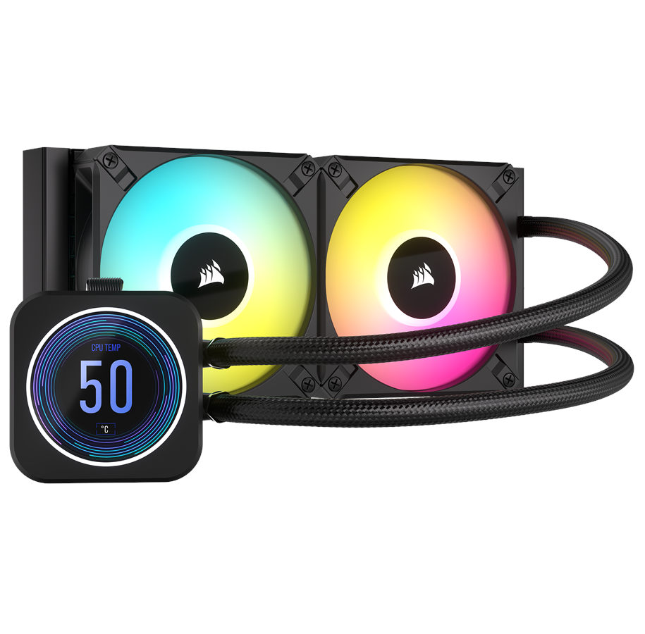 Prosessor-kjøler - Corsair iCUE H100i ELITE LCD XT - CPU Vannkjøling - Max 34 dBA - CW-9060074-WW