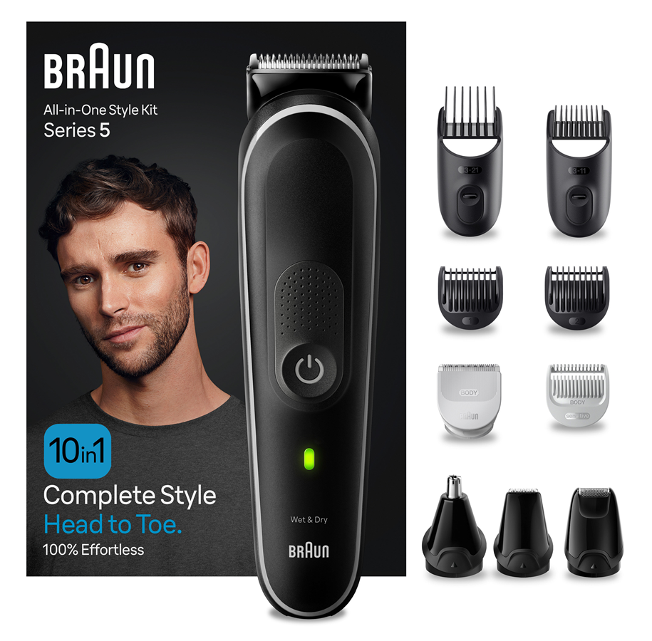 Hårtrimmer - Braun Kroppstrimmer Styler MGK5440 Svart/Grå - 4210201447153