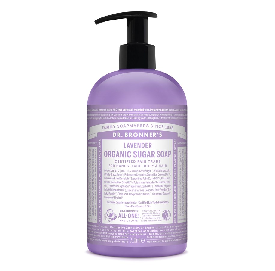 Kroppspleie - Dr. Bronner’s Dr. Bronner's - Organic Sugar Soap Lavender 710 ml - SD0601-EU