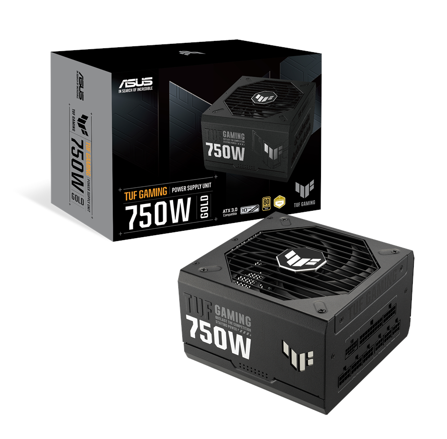Strømforsyning (PSU) - ASUS TUF GAMING 750G - ATX 3.1 Strømforsyning (PSU) - 750 Watt - 135 mm - ATX 3.1 - 80 Plus Gold sertifisert - 90YE00S3-B0NA00