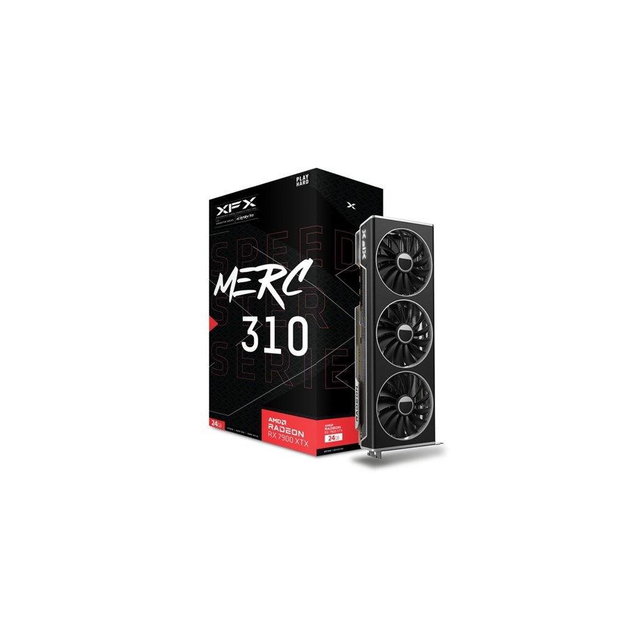 Grafikkort - XFX Radeon RX 7900 XTX Speedster MERC 310 Black - 24GB GDDR6 RAM - Grafikkort - RX-79XMERCB9
