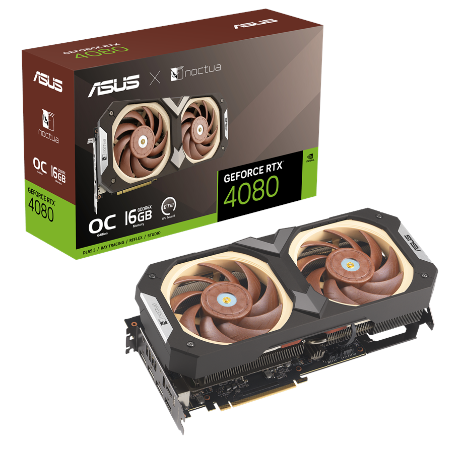Grafikkort - ASUS GeForce RTX 4080 Noctua OC - 16GB GDDR6X RAM - Grafikkort - 90YV0IB2-M0NA00