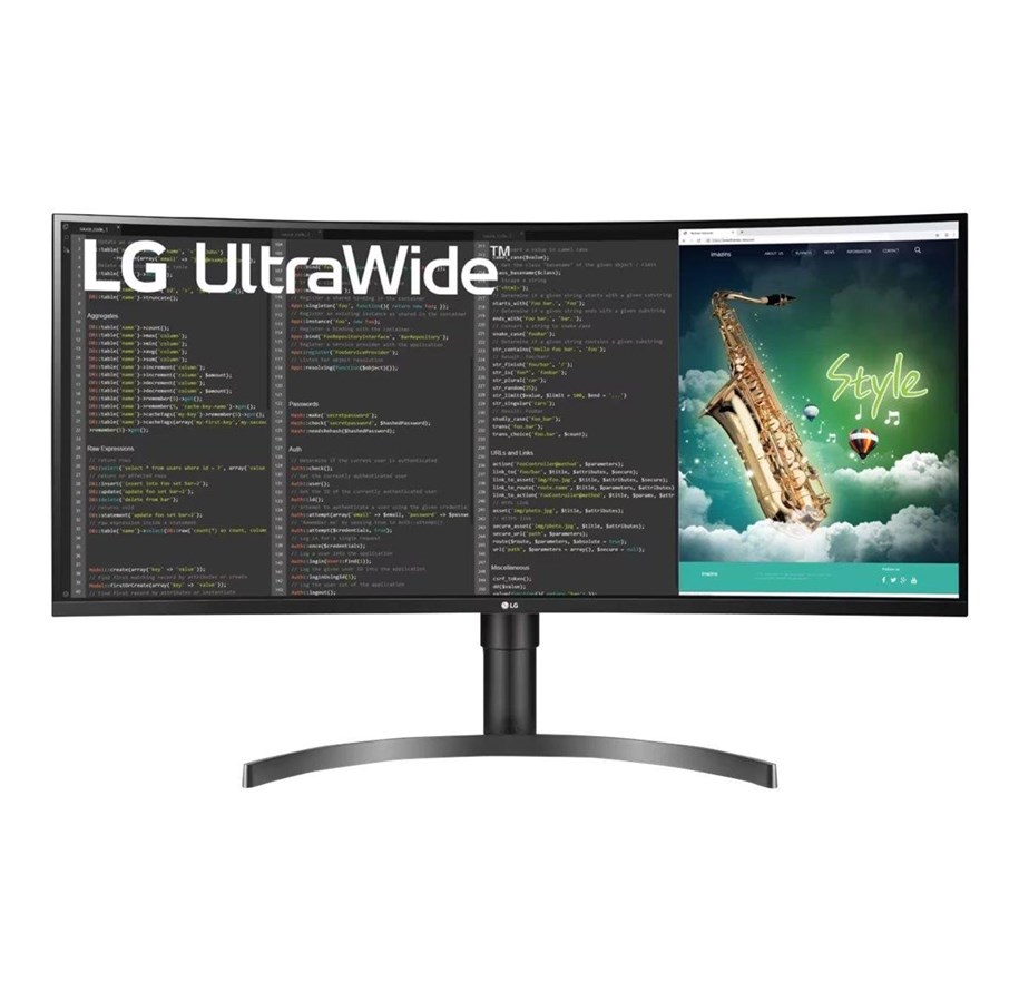 Skjerm - 35" LG UltraWide 35WN75CP-B - 3440x1440 (UWQHD) - 100Hz - VA - 94W USB-C - 35WN75CP-B